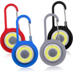 4 Pièces Mini Lampe De Poche Portable Lampe Torche De Clé Plastique Pour Camping Et Urgences Noir Bleu Gris Rouge - Neuf