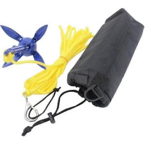 Ancre de kayak, canoe de peche, bateau a moteur, ancre de kayak, pagaie de SUP et ancre de bateau, ancre pliable en aluminium pour la peche en kayak - Neuf