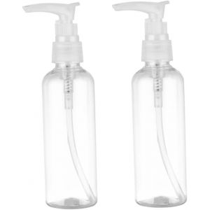 Lot De 4 Bouteilles De Voyage Portables Pour Lotion Et Shampoing Avec Pompe En Plastique Réutilisable - Neuf