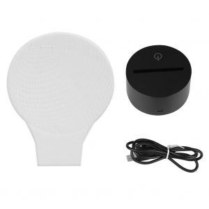 Veilleuse LED 3D en acrylique?? Projecteur multicolore changeant, lampe de sommeil USB (basket-ball) - Neuf