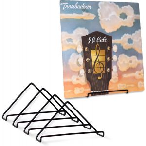 MEVRONISSHOP-Support vinyle mural | 4 pi&egrave;ces | Rangement | Couleur noir mat m&eacute;tal | Accessoires pour disques et &eacute;tag&egrave;re | D&eacute;coration pour vinyles - Neuf