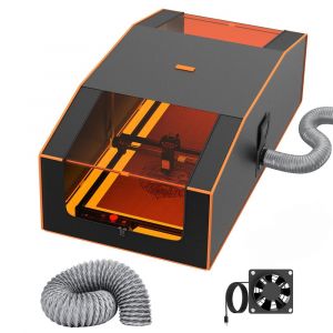 Mecpow FC3 Boîtier de graveur laser surdimensionné 1300 x 730 x 460 mm, ignifuge, avec fenêtre de visualisation et tuyau d'échappement du ventilateur - Neuf