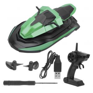Bateau telecommande 2,4 G a l'echelle 1:14, jouet pour enfants, vert - Neuf
