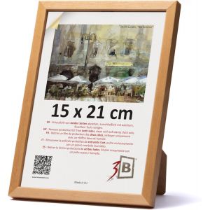 CMWX-Cadre de l'image LUND - naturel - 15x21 cm (A5) - cadre photo en bois avec verre acrylique - Neuf