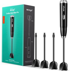 M&eacute;langeur De R&eacute;sine Pro, M&eacute;langeur &Agrave; Piles &Eacute;poxy Pour Minimiser Les Bulles, M&eacute;langeur En R&eacute;sine &Eacute;poxy, M&eacute;lange De Silicone, Gobelet Pour Loisirs Cr&eacute;atifs (4 Pagaies) - Neuf