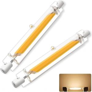 Kal-Ampoules Led 118mm,Ampoule Led Dimmable,Led R7s 118mm 20w Équivalent À Ampoule Halogène 118mm 200w, Sans Scintillement,Blanc Chaud 3000k 2000lm,Ac 220-240v,Éclairage À Faisceau 360°, Lot De 2 - Neuf