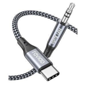 Senior-C&acirc;ble Audio Usb C Vers Jack 3,5Mm, Adaptateur De C&acirc;ble De Voiture Auxiliaire Jack M&acirc;le Compatible Avec Iphone 15 Pro/15 Pro , Galaxy S23/22/S21 Ultra, &Eacute;couteurs, Maison/Voiture St&eacute;r&eacute;o[L125] - Neuf