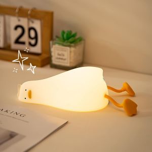 Veilleuse Licorne Pour Enfants, Minuterie &Agrave; Intensit&eacute; Variable, Lampe De Chevet Pour Enfants, D&eacute;coration Pour Chambre D'enfant De Fille (Canard) - Neuf