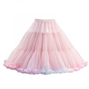 Jupon Bouffant En Tulle Pour Femmes,Jupe Tutu Courte,Taille Élastique,Nuage Arc-En-Ciel,Jupe De Danse De Ballet,Lolita - Neuf