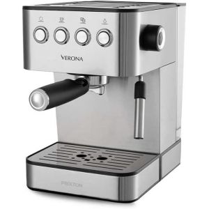 CHECARZHN--NO1-Machine À Café Expresso Cafetière Automatique Verona Avec 20 Bars, 850W, Support De Sortie Double Pour 2 Cafés Et Vaporisateur Intégré Pour Le Chauffage Et La Mousse, Acier Inoxydable - Neuf
