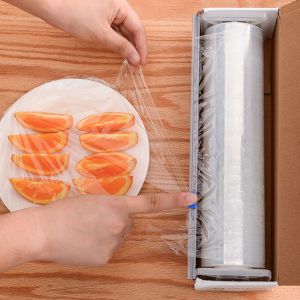 Hjlian Coupe-Film Plastique Pour Aliments De Cuisine, Emballage De Fraicheur Des Fruits, Film De Conservation Avec Cutter - Neuf