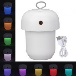 Humidificateur USB 300 ml, diffuseur d'huiles essentielles d'aromatherapie portable avec veilleuse blanche - Neuf