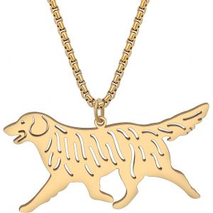 Kal-Collier Acier Inoxydable Avec Pendentif Forme De Chien Race Bijoux Fantaisie Animaux Cadeaux Pour Femmes Filles - Neuf