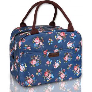 Lunch Bag Cooler Bag Women Tote Bag Insulated Lunch Box Water-Resistant Thermal Lunch Bag Soft Leak Proof Liner Lunch Bags For Women/Picnic/Boating/Beach/Fishing/School/Work (Peony)U2026 - Neuf