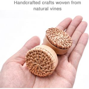 Lot de 6 boutons de meubles en bois Boutons de tiroir en bois Boutons de meubles - Pour armoires de cuisine, boutons de porte, tiroirs et salon45 x 30 mm - Neuf