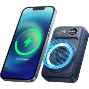 Magnetic Wireless External Battery 20000mah Power Bank Portable Charger Fast Charge Pd 20w Usb-A/Type-C 22.5w Mag-Safe Battery Compatible With Led Display For Iphone 12/13/14/Mini/Pro/Pro Max - Neuf