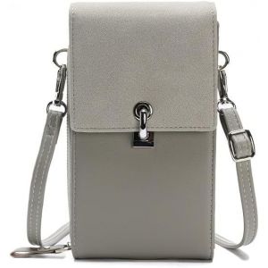 RFCBC-Petit sac à bandoulière pour portable Femme,Multifonctionnel Sac pour portable Petit sac à bandoulière en cuir PU Femme avec bandoulière amovible, Portefeuille Téléphone avec fente pour cartes - Neuf