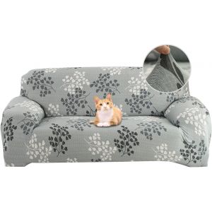 CAUC-Housse de Canap&eacute; Extensible 2 Place Couverture Canap&eacute; avec Accoudoirs Moderne Couvre Canap&eacute; Elastique Universelle Rev&ecirc;tement de Canap&eacute; Housse de Protection,Style de Feuille - Neuf