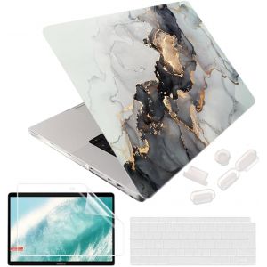 acdsgd-4 en 1 Coque pour Macbook Pro 14 Pouces 2021 2022 2023 2024 M4 M3 M2 M1 Pro Max A3112 A3185 A3401 A2918 A2992 A2779 A2442, Housse en Plastique Rigide Mince & Protection Clavier, MX18 - Neuf