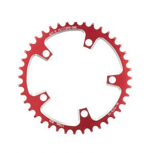 Plateau Rond Etroit Et Large A 5 Vis 130bcd/110bcd, Montage Direct Pour Pedalier Vtt, Rouge - Neuf