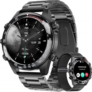 Montre Connect&eacute;e Homme Avec Appel Bluetooth 1,43'' Amoled Militare Montre Connect&eacute;e 100+ Sportifs 24/7 Moniteur De Fr&eacute;quence Cardiaque Sommeil 400Mah Batterie Ip68 &Eacute;tanche Pour Android Ios - Neuf