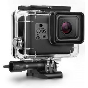 MEVRONISSHOP-Bo&icirc;tier &eacute;tanche Compatible avec Gopro Hero7Black / (2018) 6/5 &Eacute;tanche &eacute;tanche D&eacute;bit de Protection Boitier de Protection de 45 m avec Support Compatible avec Gopro Hero7Black / (2018) 6/5 - Neuf