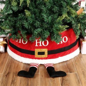 Collier D'arbre De Noël Père Noël 3d De 30 Pouces Jupe D'arbre De Noël Rouge - Neuf