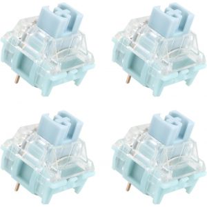 Ttc Interrupteur Silencieux Blanc Bleuté 3 Broches Tactile Silencieux Pour Clavier Mécanique Muet 42 G - Neuf