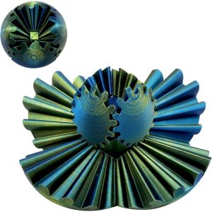 KAL-Gear Ball Fidget, Gear Sphere Stress Ball &Agrave; Engrenages Imprim&eacute;es En 3D, The Steampunk Whirling Wonder Fidget Ball,Balle D'Engrenage,Stress Ball,La Relaxation D'Anxi&eacute;t&eacute; Stress Relief Gifts For Adu - Neuf