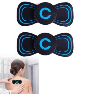 Lot De 2 Appareils De Massage Ems Portables Pour La Nuque Et Le Dos, Soulageant La Douleur Gr&acirc;ce &Agrave; Une Intensit&eacute; R&eacute;glable Et Plusieurs Modes. - Neuf