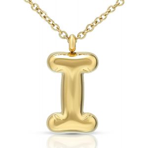 Trahoo-Collier Plaqué Or 18 Carats Avec Pendentif En Forme De Lettre De Bulle Pour Femme - Personnalisé - Collier Pour Homme - Neuf