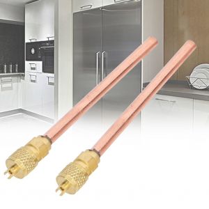 Hjlian Lot De 2 Vannes De Remplissage De Refrigerant Pour Refrigerateur, Climatisation, Aiguille, Clapet Anti-Retour, Accessoires - Neuf