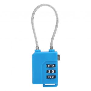 Valise De Voyage, Sac A Dos, Combinaison A 3 Chiffres, Mot De Passe Reinitialisable, Verrouillage Par Code (Bleu) - Neuf