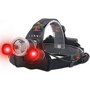 Lampe Frontale Rechargeable, Lampes Frontales De Chasse À Led Blanches Et Rouges À 3 Modes, Lampe Frontale Tactique De 5000 Lumens Lampe Frontale À Lumière Rouge Pour La Course À Pied, Le Camping - Neuf