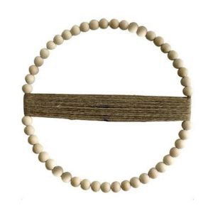 Perle en bois rond guirlande décor de ferme,petites perles en bois - Neuf