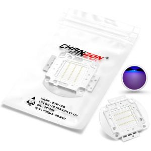 Sjzg-Puce Led Haute Puissance 30w Violet Ultraviolet (Uv 395nm/900ma/Dc 30v-34v/30 Watt) Smd Cob Composants &Eacute;metteur De Lumi&egrave;re Diode 30 W Ultra Violet Ampoule Lampe Perles Diy &Eacute;clairage - Neuf