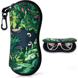 TIANYI-Etui Lunettes, Etui a Lunette Souple en Néoprène pour Femmes&Hommes, Porte Lunettes de Protection Rangement Lunettes de Soleil avec Fermeture Eclair, étui Lunettes avec Mousqueton - Neuf