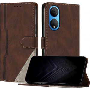 Kal-Étui Pour Huawei Honor X7 4g, Housse En Cuir Pu Avec [Protection Antichoc Tpu] [Fonction Support] [Porte-Cartes ] Antichoc Magnétique Coque Pour Honor X7 4g - Marron - Neuf