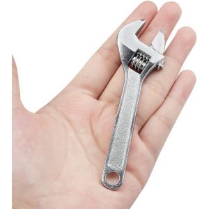 Clé à molette 4 Longueur 100mm Argent en Acier Mini Clé à molette pour l'Industrie et de la Réparation Automobile (Chromé) - Neuf