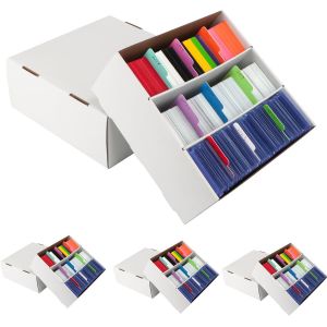 Chenquansarl-4 Boîte De Rangement De Cartes,Pour 9360+ Boîte De Rangement Pour Cartes À Collectionner,Avec 48 Séparateurs Colorés Et Rubans,Boîtes Magnétiques De Qualité Supérieure De Tcg Carte - Neuf