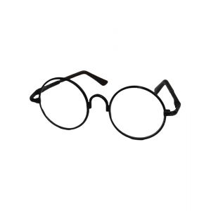 Lunettes Rondes Pour Amigurumi / Poupée - 8,5 X 3,5 Cm - Circulo Taille : 8,5 X 3,5 Cm. Color : Noir - Neuf