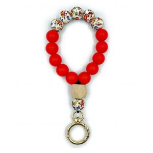 Unique Perles-Bracelet-Porte-Cl&eacute;s-Cr&eacute;atif En Silicone Perles-Bracelet Porte-Cl&eacute;s-Decor - Neuf