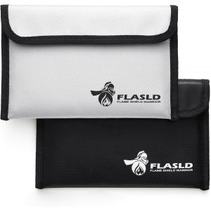KALANKA-Pochette Anti Feu, 2pcs Petit Sac étanche Porte-Documents Ignifugés Avec Scellé Sacs d'argent Anti Feu Portefeuille Pour Passeports Cash Conserver Objets de Valeu - Neuf