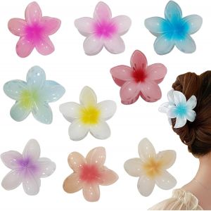 Shiliu-9 Pièces Pince A Cheveux Fleur, Pince Cheveux Fleur Hawaienne, Pince Fleurs, Pinces À Cheveux Pour Femmes, Pince Cheveux Fle[ - Neuf