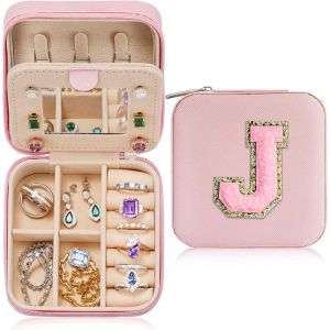 (Rose J) 1 Pièce Filles Des Femmes De Voyage Boîte À Bijoux, Bijoux Boîte De Rangement, Boîte À Bijoux Personnalisée Pour Les Femmes, Les Filles Boîte À Bijoux, Boucle D'oreille Anneau De Collier De La Boîte De Voyage De Bijoux Boîte De Rangement - Neuf