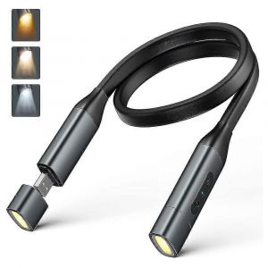 Lampe De Lecture De Cou 1100 Mah, Led Flexible, Id&eacute;ale Pour Lire Au Lit Le Soir. Lampe Mains Libres Pour Lire, Courir, Camper, Tricoter Et Coudre. - Neuf