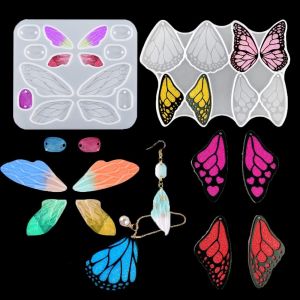 2 Pi&egrave;ces Moules &Agrave; Bijoux En Silicone Papillon Moule Silicone Resine Epoxy Ailes De Papillon Pour Bricolage, Boucles D'oreilles, Fabrication De Pendentif, D&eacute;coration Artisanale - Neuf