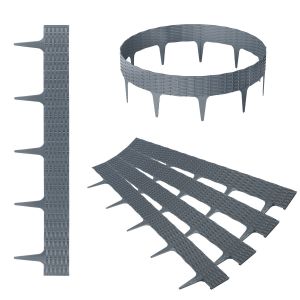 Bordure De Jardin Rotin Aspect Bordure De Pelouse Bordure De Gazon Plastique Bordure De Chemin Bordure De Parterre Gris 30m - Neuf