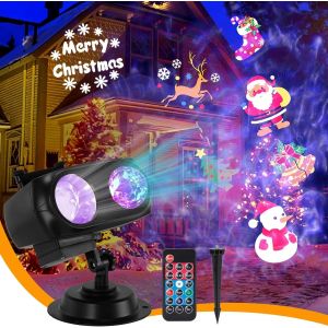Projecteur Led Vagues Et D'océan,Projecteur Ciel Étoile Avec 10 Motifs De Diapositives Et Télécommande Pour Noël,Projecteur De Décoration Pour Le Nouvel An,Les Anniversaires,Halloween - Neuf