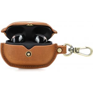 LORANKA-&eacute;tui de Protection pour Sony WF-1000XM5, &eacute;tui Portable en Cuir v&eacute;ritable Compatible avec Sony WF 1000XM5 avec Crochet pour cl&eacute;(Marron) - Neuf